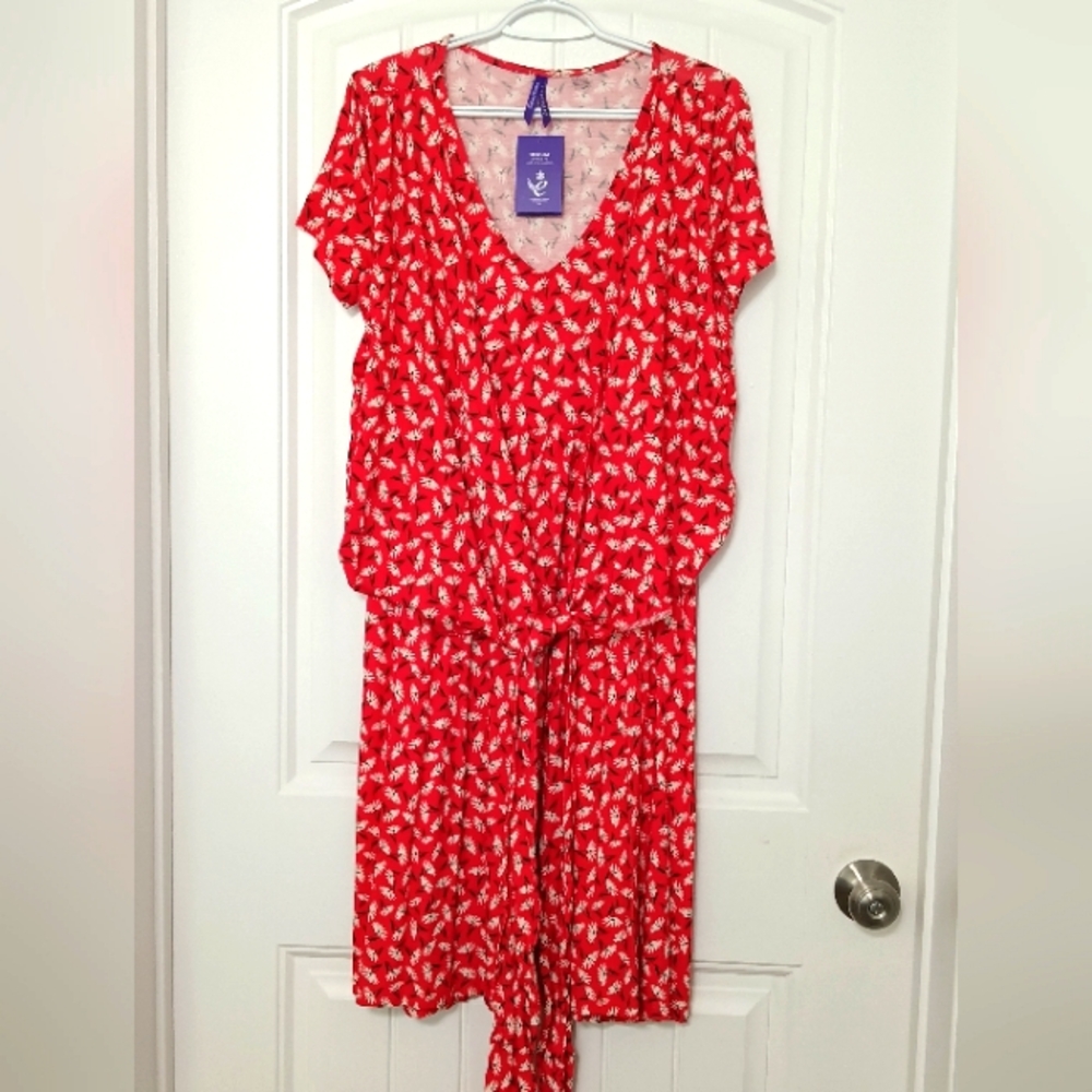 Seraphine Floral Red Maternity Dress Women's Size 10 US